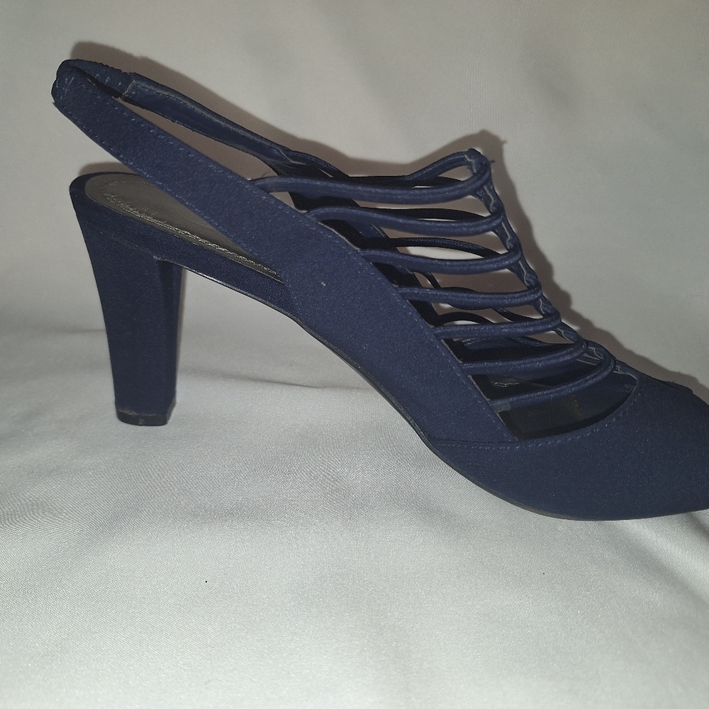 Navy Dress Sandals Size 8 1/2 M